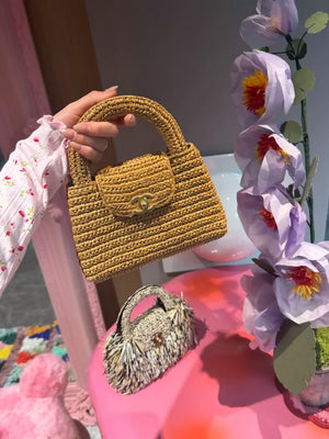 Chanel 26C raffia Kelly