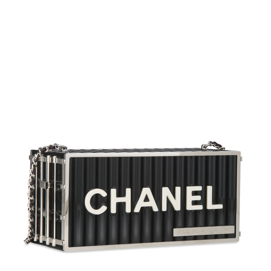 Chanel Métiers d’Art Paris–Hamburg Black Lucite Shipping Container Evening Bag 2018