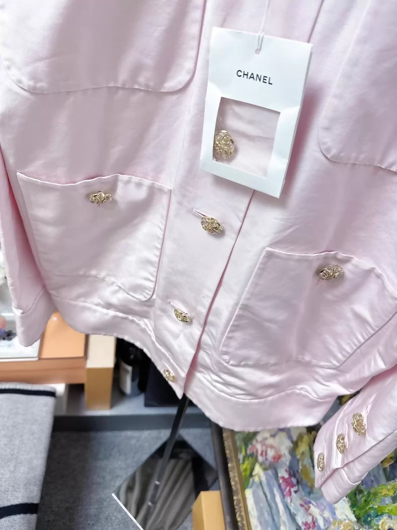 Chanel 20A pink four-pocket jacket