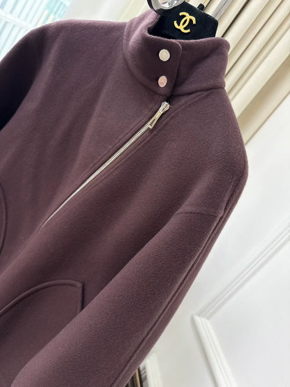Hermes Burgundy Cashmere Jacket