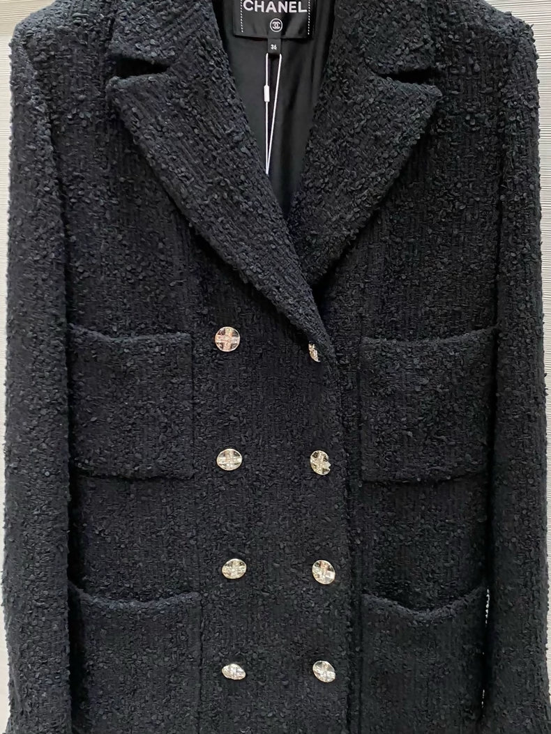 Chanel black tweed jacket