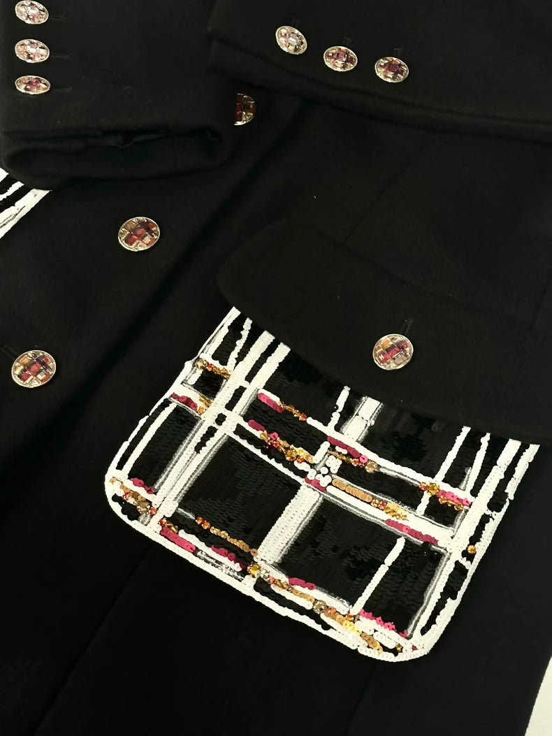 Chanel 22A black long coat