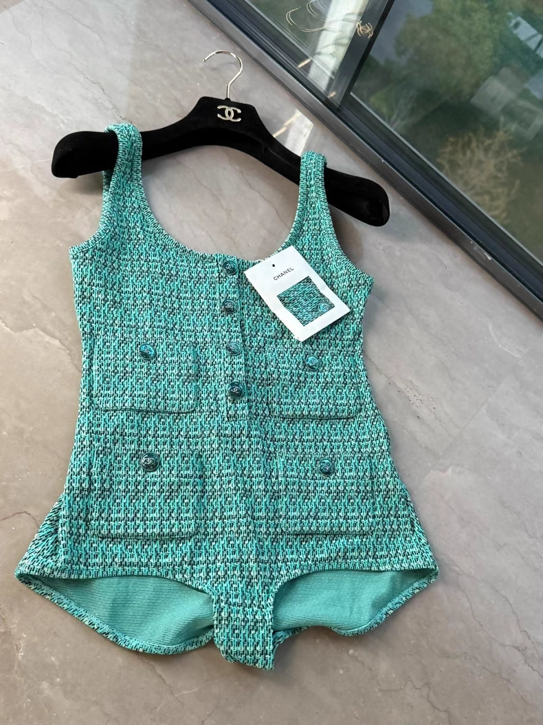 Chanel 25C green swimsuit