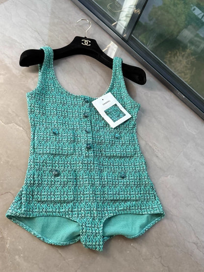 Chanel 25C green swimsuit