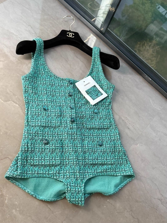 Chanel 25C green swimsuit