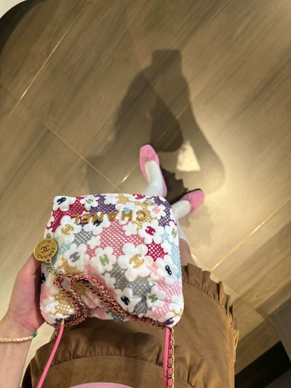 Chanel 24P mini bag with floral embroidery