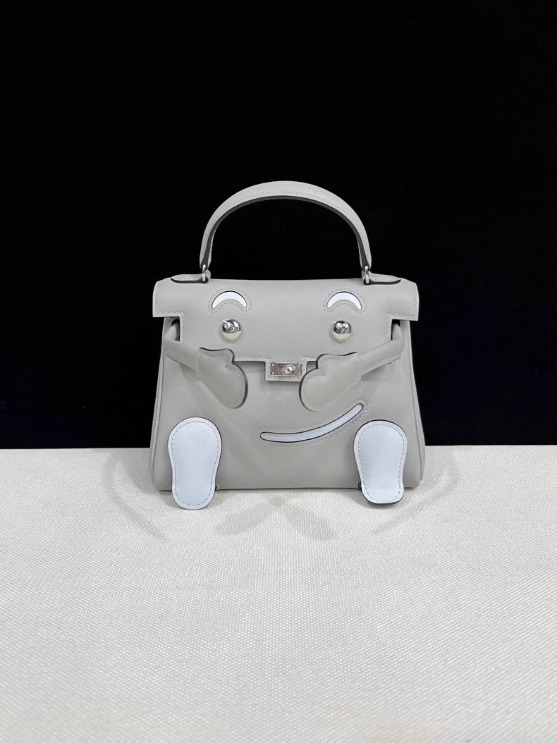 Hermès Kelly Doll 8U Glacier Blue and Haze Blue Swift Leather palladium hardware