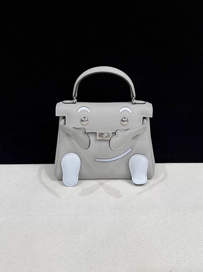 Hermès Kelly Doll 8U Glacier Blue and Haze Blue Swift Leather palladium hardware