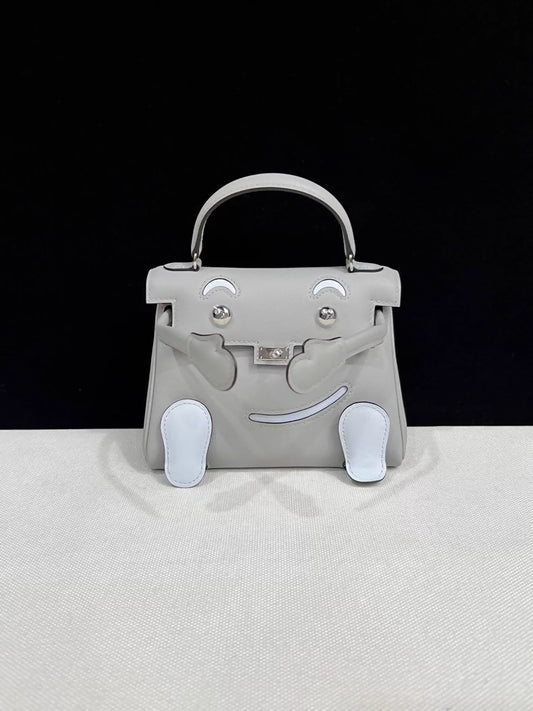 Hermès Kelly Doll 8U Glacier Blue and Haze Blue Swift Leather palladium hardware