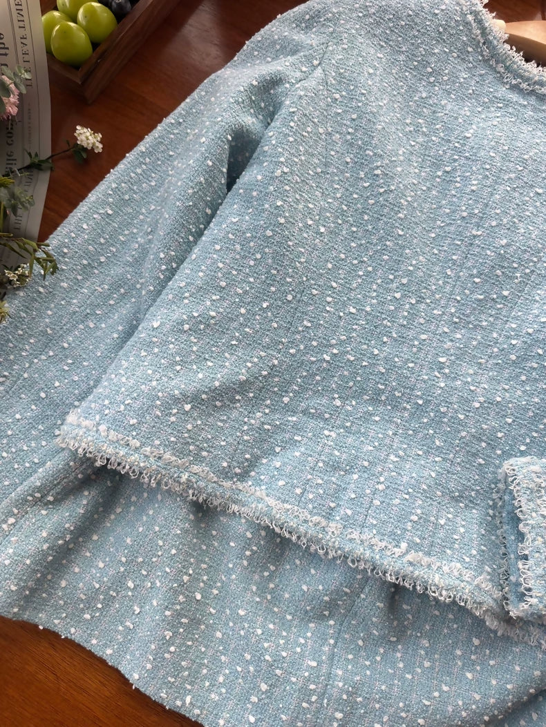 Chanel 97p Blue Tweed Suit F40