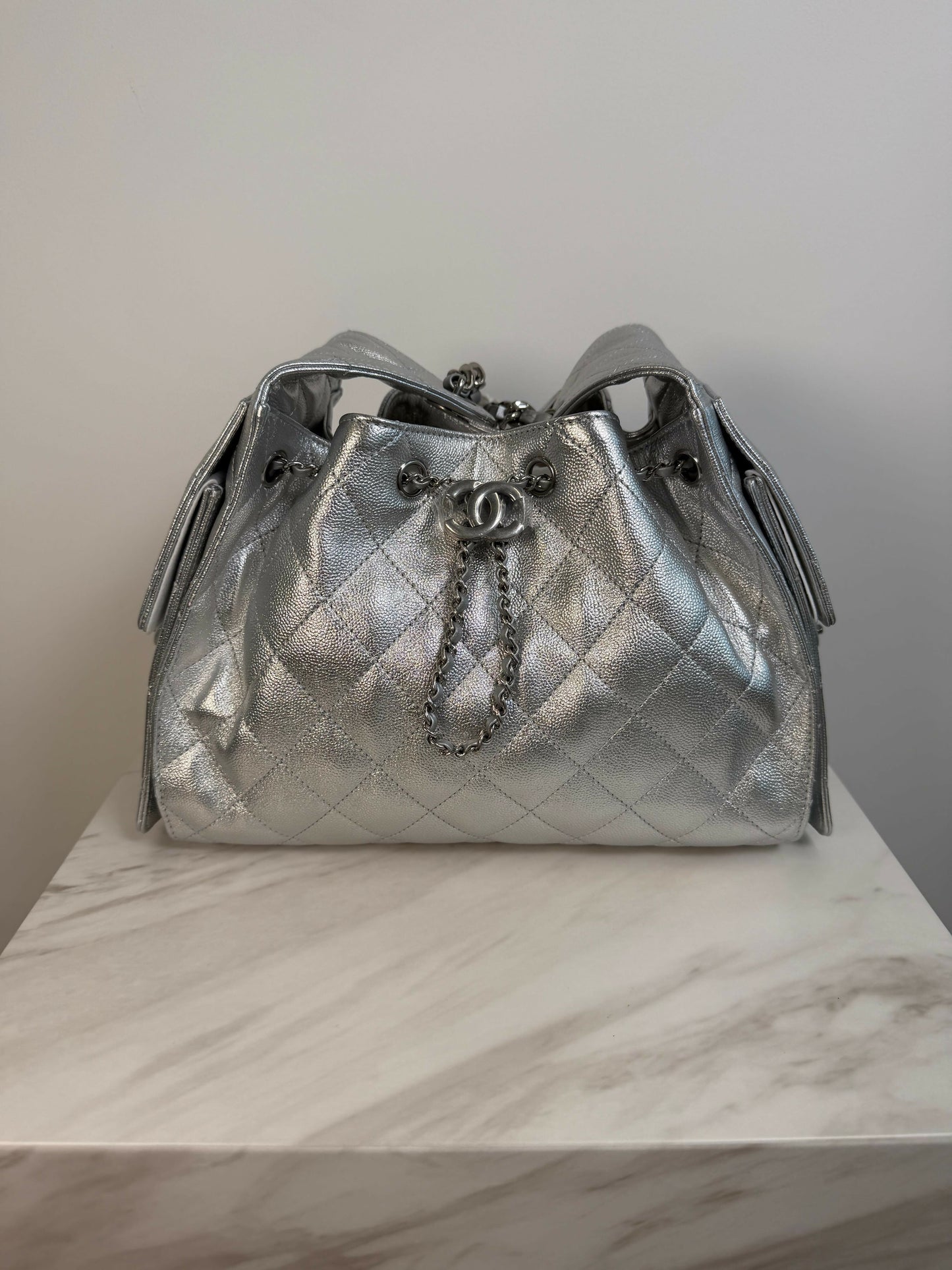 Chanel Metallic Silver Small