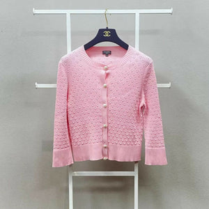 Chanel pink cardigan