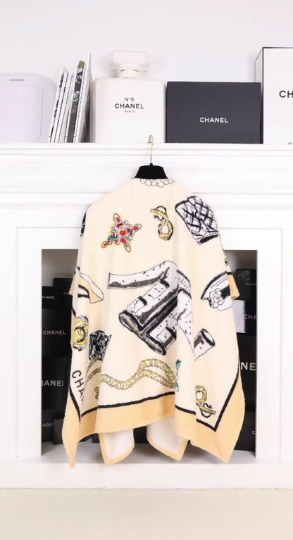 Chanel 1994 Towel Series Yellow Graffiti coat