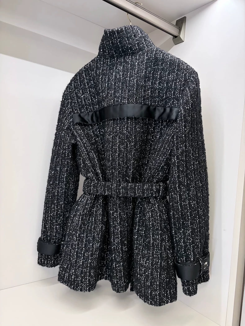 Chanel 25k black tweed jacket