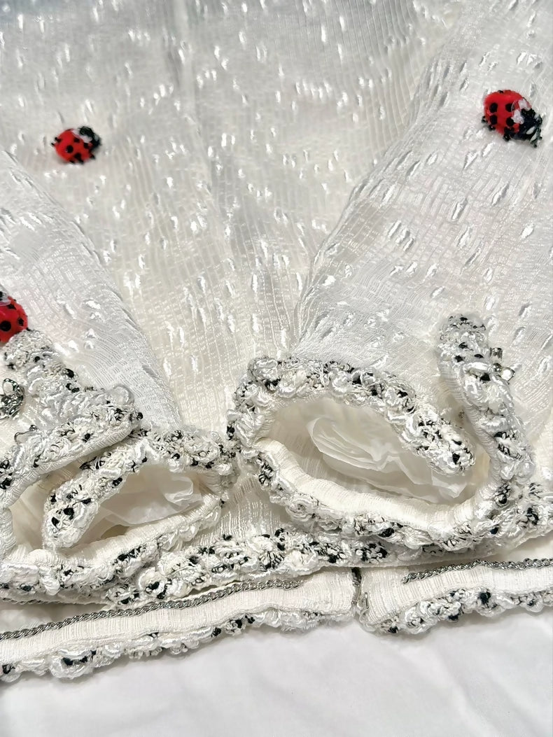Chanel 26A ladybug white jacket