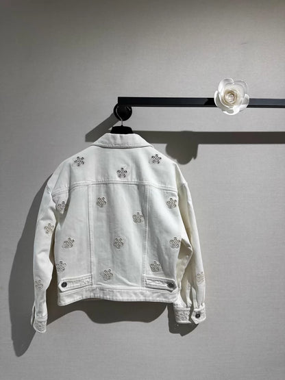 Chanel 24P white denim jacket