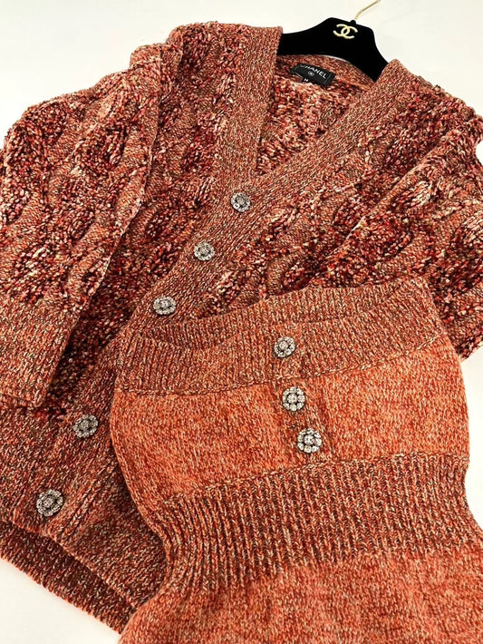 Chanel 22 set in red cashmere 38FR