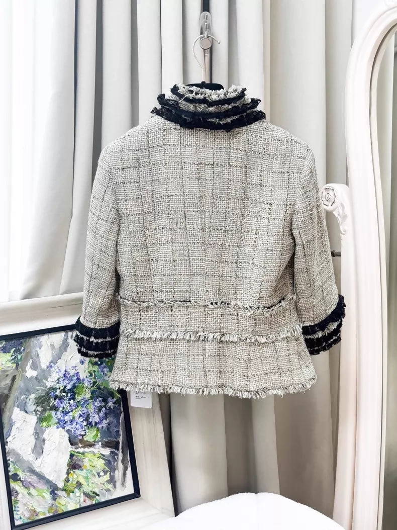 Chanel 10A Beige Tweed jacket and skirt set