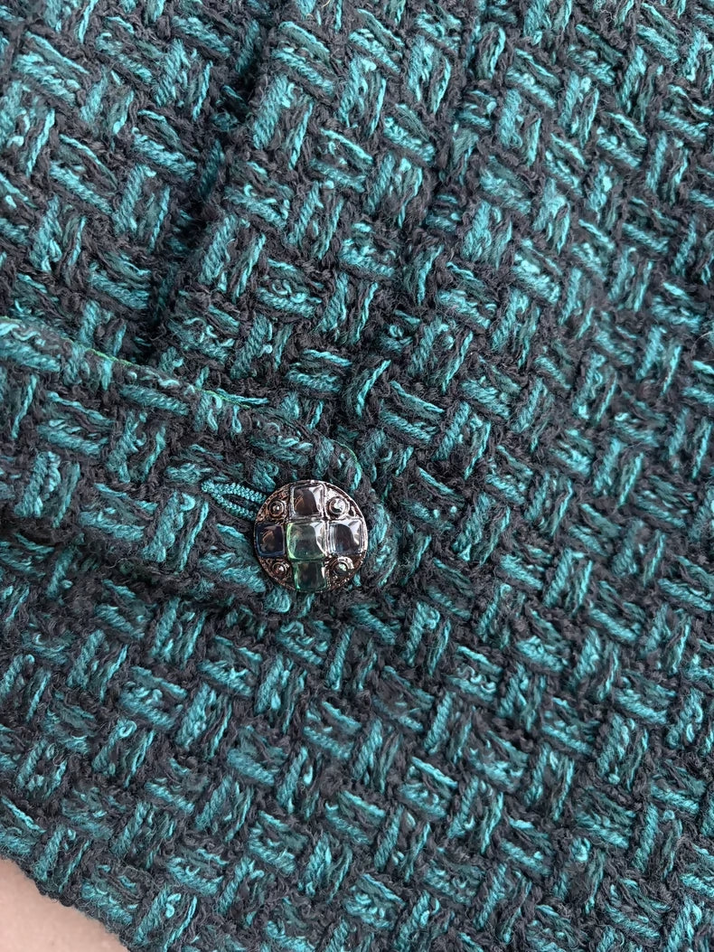 Chanel 24A green Tweed Vest