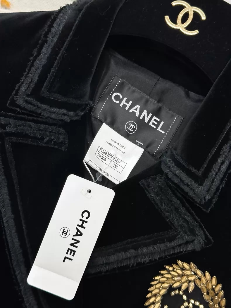Chanel 2010 Black velvet jacket