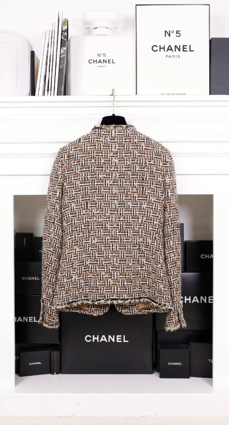 Chanel 2014 Dallas Tweed Star-Button Jacket