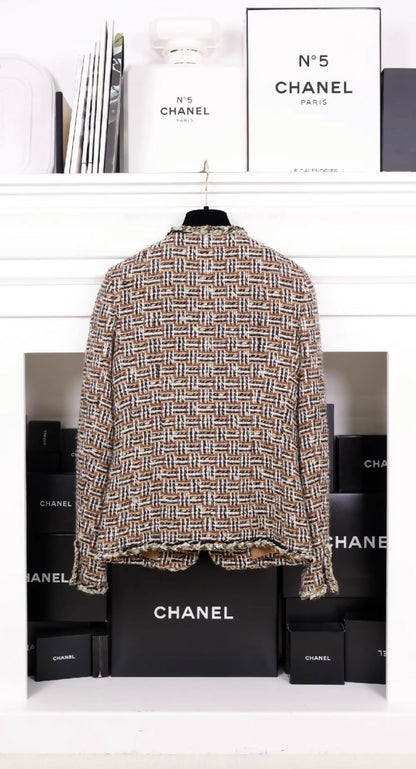 Chanel 2014 Dallas Tweed Star-Button Jacket