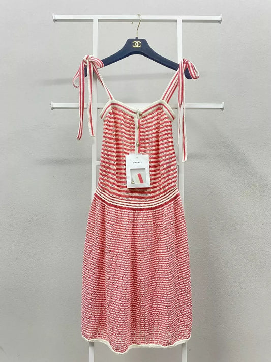 Chanel 21C red & white dress