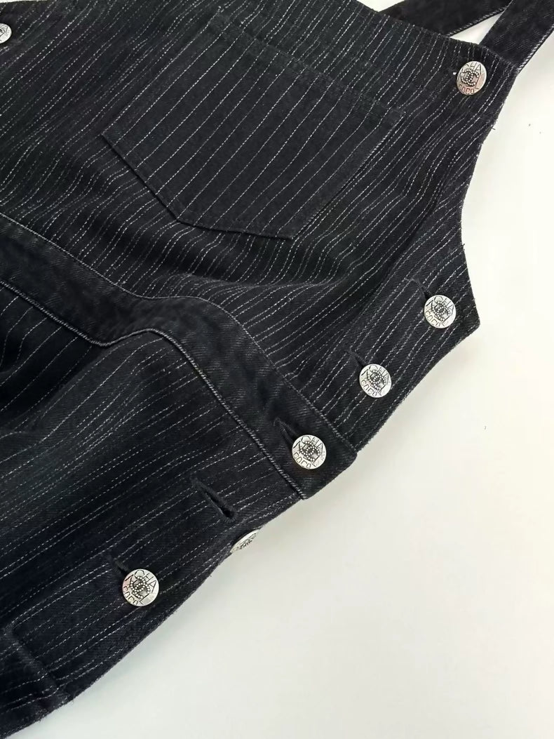 Chanel 22C Grey/Black Denim jumpsuit
