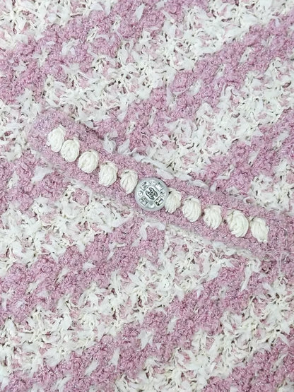 Chanel 23S pink and white dress