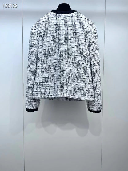 Chanel 22C Black and White Jacket