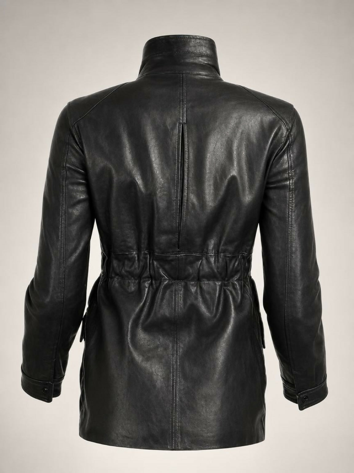 Chanel 07A Lambskin Leather Utility Jacket Coat