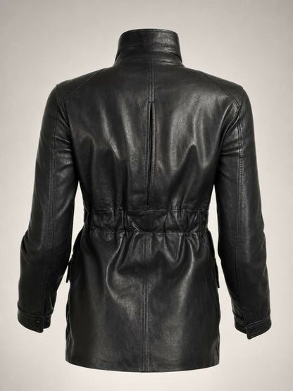 Chanel 07A Lambskin Leather Utility Jacket Coat