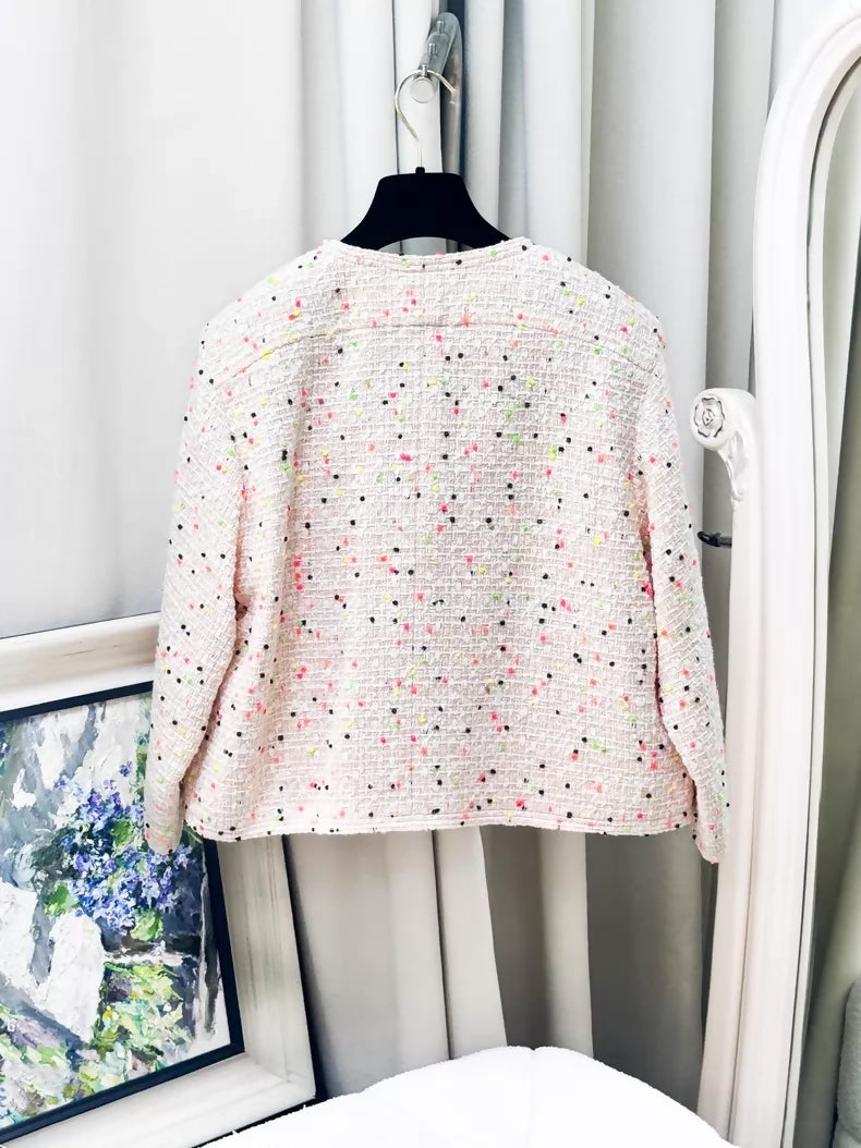 Chanel 19S Pink Mixed tweed dress and skirt set
