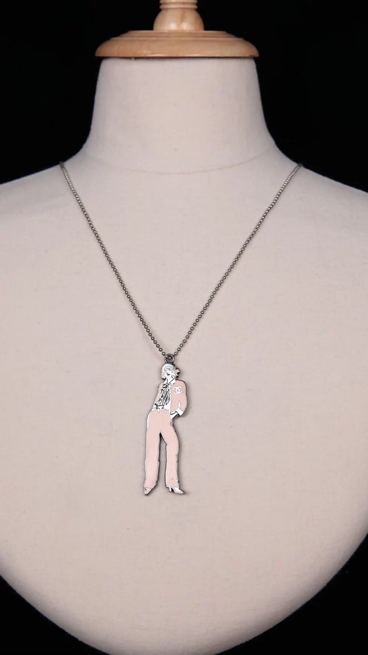 Chanel 2003 Beige Coco Miss Portrait Pendant