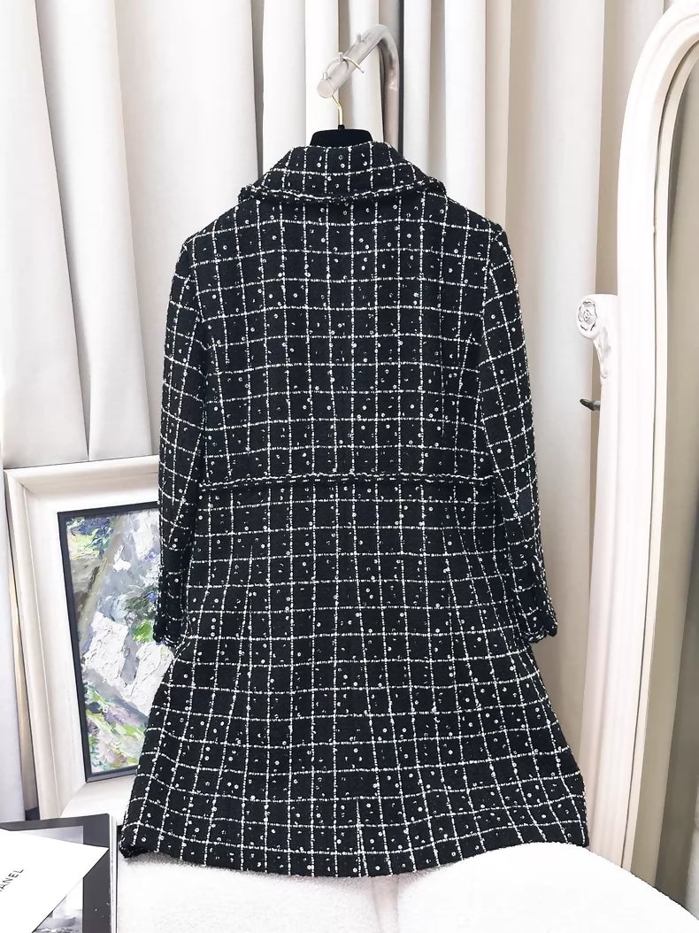 Chanel Fall/Winter 2023 black and white check jacket