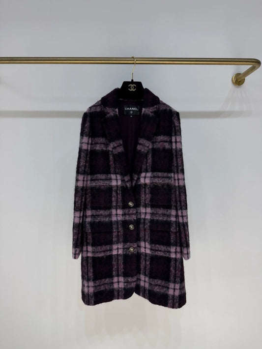 Chanel 24A purple tweed coat