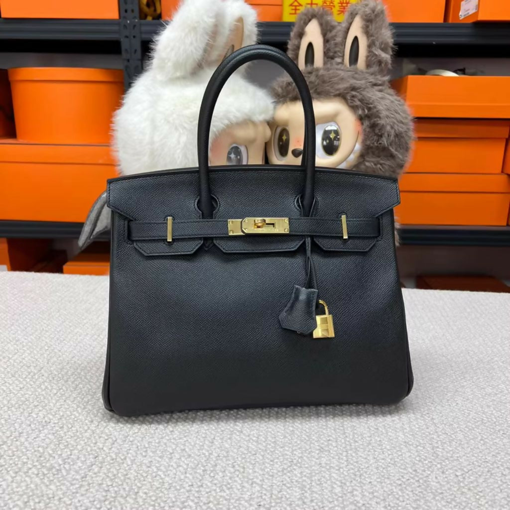 Hermès Birkin 30 – Platinum Black & Gold Epsom Leather (3)