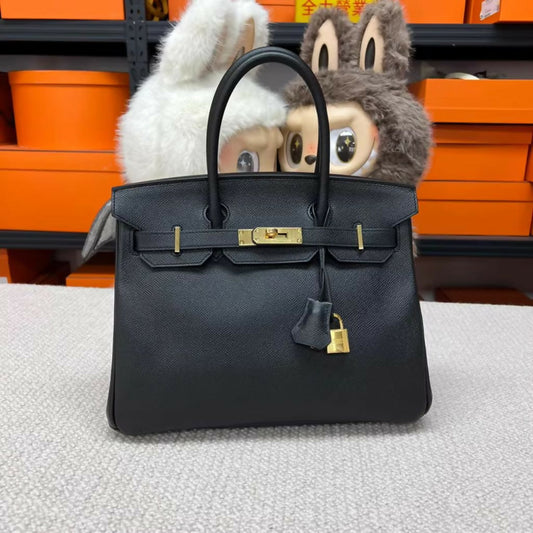 Hermès Birkin 30 – Platinum Black & Gold Epsom Leather (3)