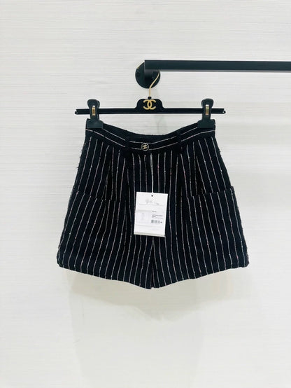 Chanel striped tweed shorts