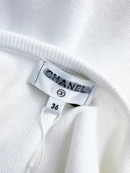 Chanel 23C F1 white dress