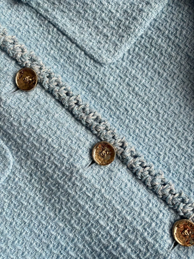 Chanel 25B Blue Tweed Jacket
