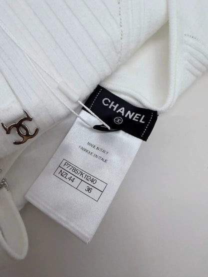 Chanel 24B White Knit top