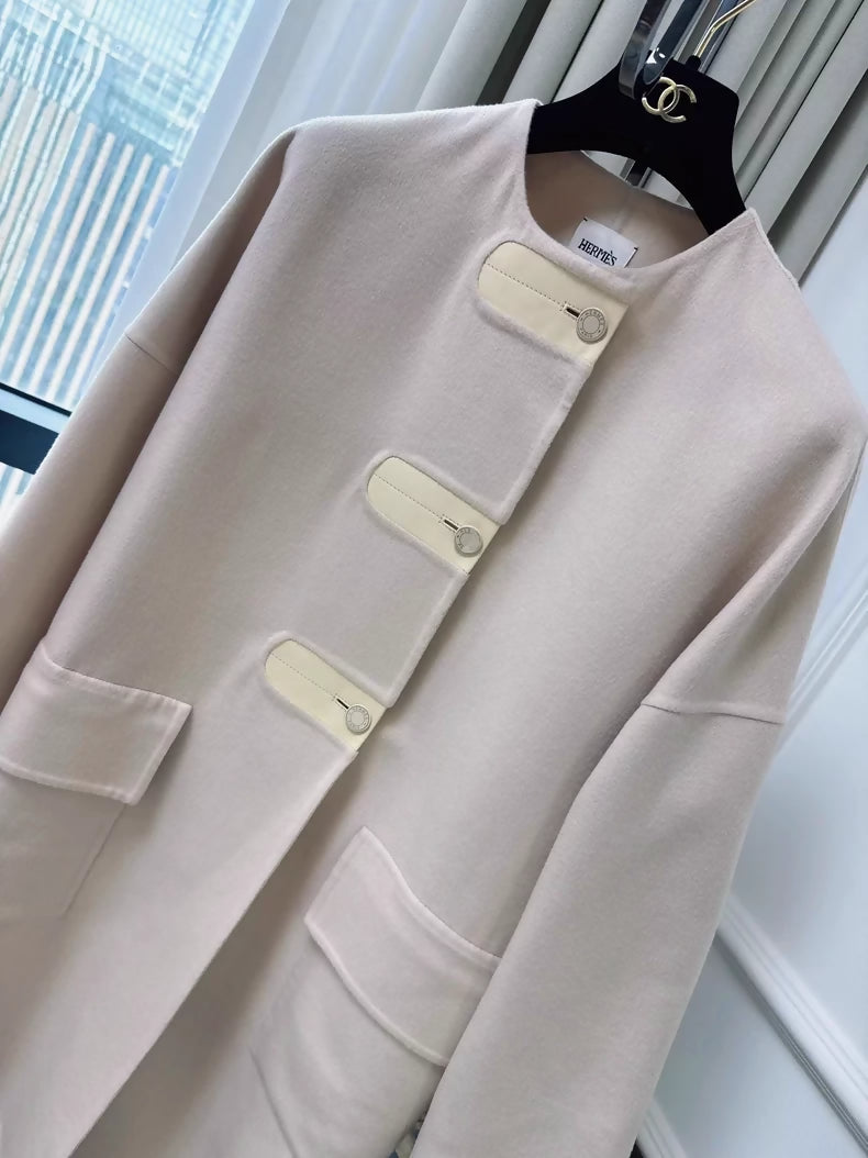 Hermes nude cashmere coat