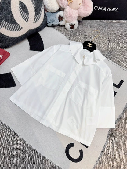 Chanel 19b white collar shirt