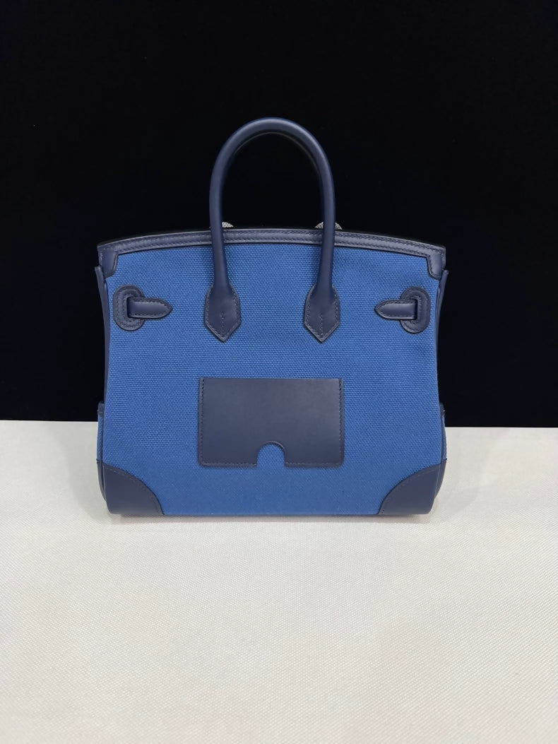 Hermes Birkin 25 Cargo Navy Blue with palladium hardware