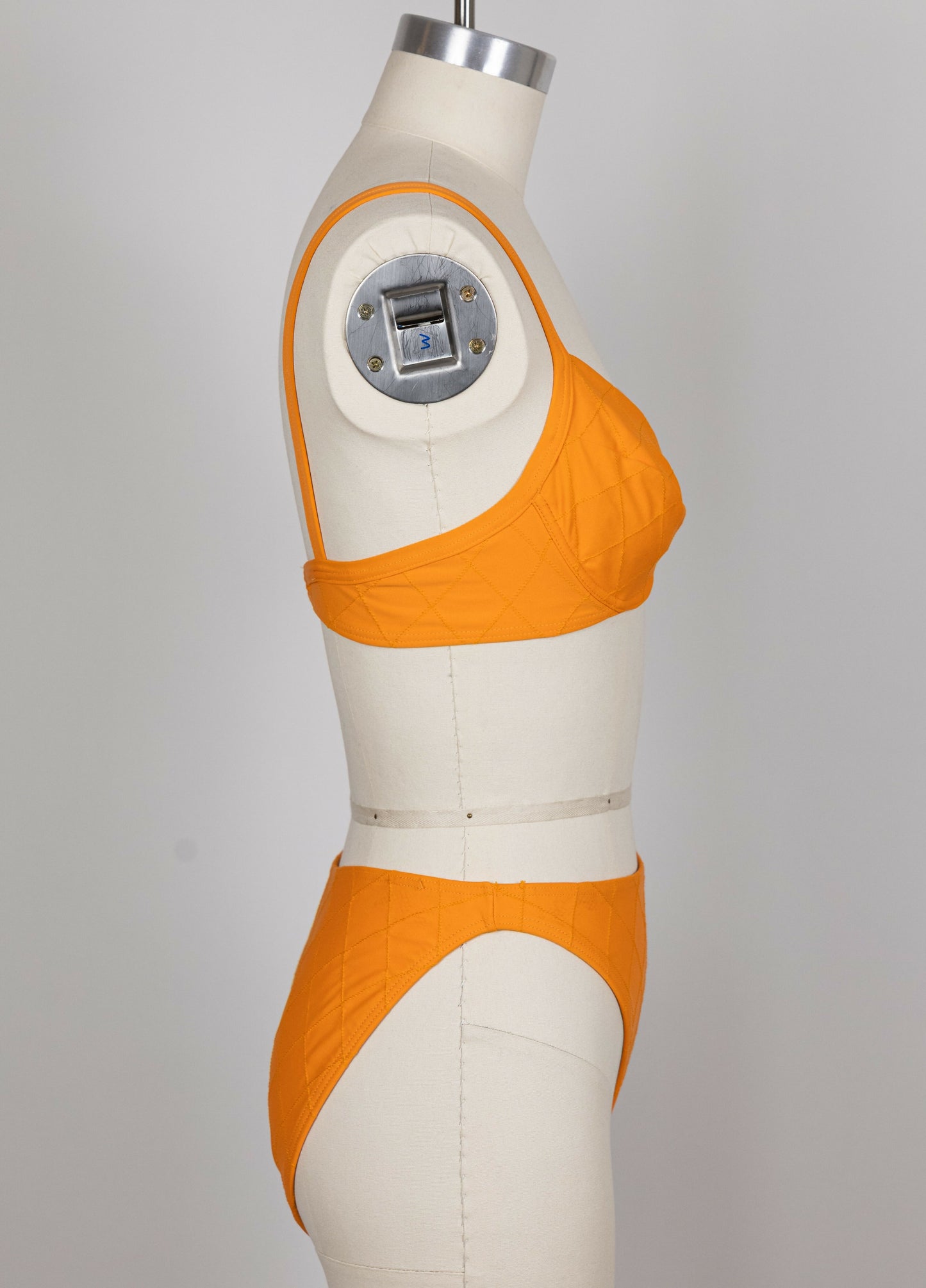 Chanel 1994 Cruise Vintage Orange Logo Quilted Bikini