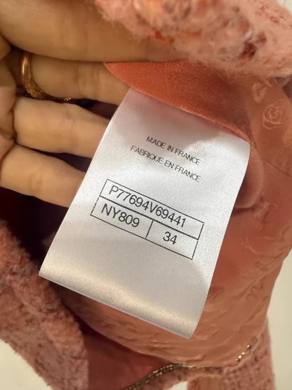 Chanel 24A orange tweed jacket