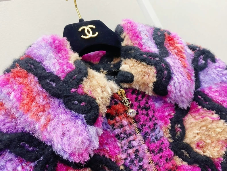 Chanel 20 colorful velvet jacket