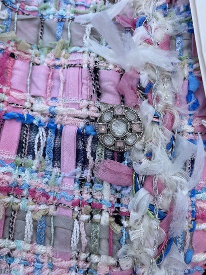 Chanel 25S pink tweed vest cardigan