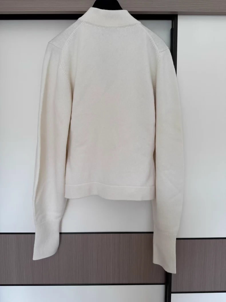 Chanel 22A white knit cardigan